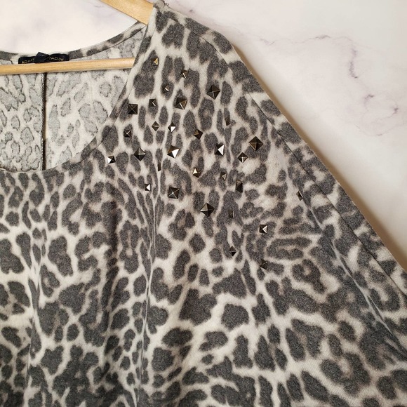 ADRIENNE VITTADINI leopard fleece pullover sweater 3X - Picture 3 of 9
